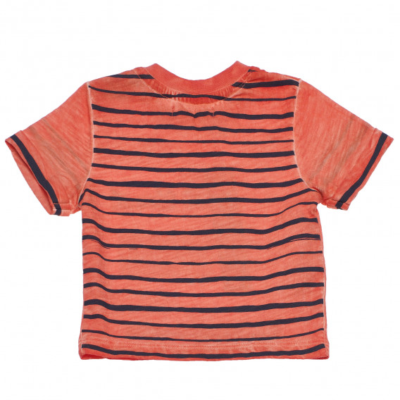 Tricou din bumbac cu efect purtat și inscripție pentru băieți, portocaliu Boboli 154859 2