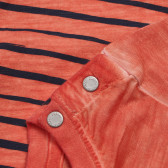 Tricou din bumbac cu efect purtat și inscripție pentru băieți, portocaliu Boboli 154861 4