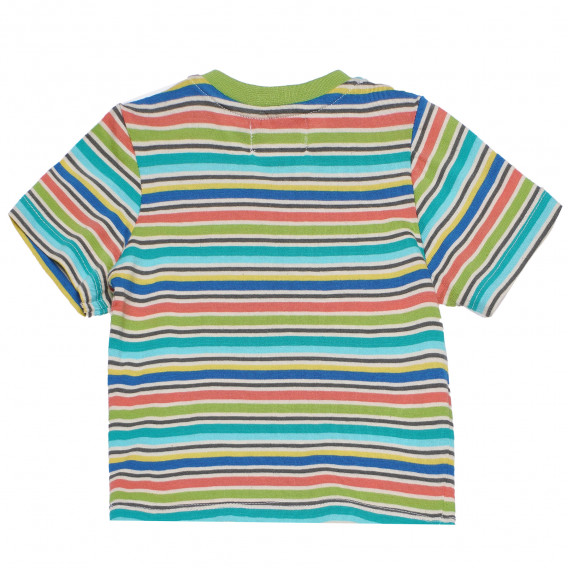 Tricou din bumbac cu dungi cu imprimeu pentru bebeluși Boboli 154870 2