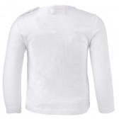Bluză din bumbac cu imprimeu de motive nautice pentru băieți, albă Boboli 154891 3
