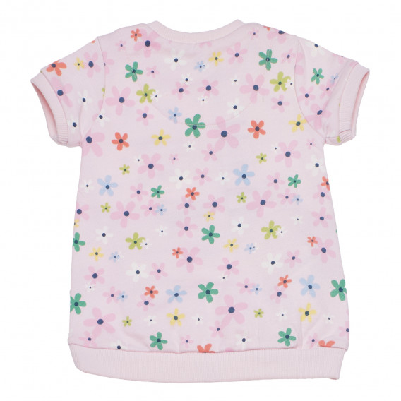 Bluză din bumbac cu mâneci scurte și imprimeu floral pentru copii Boboli 154904 2