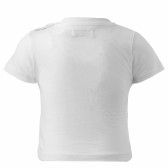 Tricou alb din bumbac cu imprimeu color pentru băieți - Rock & roll Boboli 154908 2