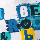 Tricou alb din bumbac cu imprimeu color pentru băieți - Rock & roll Boboli 154909 3