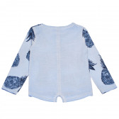 Bluză albastră din bumbac, cu mâneci lungi și imprimeu ananas pentru fete Boboli 154935 2