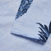 Bluză albastră din bumbac, cu mâneci lungi și imprimeu ananas pentru fete Boboli 154937 4