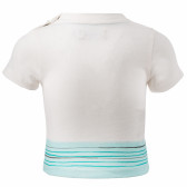 Tricou alb din bumbac, pentru bebeluși - Australia Boboli 154943 2
