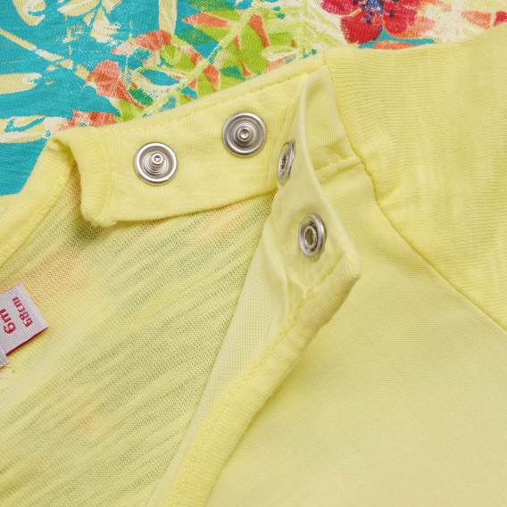 Tricou galben, cu imprimeu pentru fetițe Boboli 154968 4