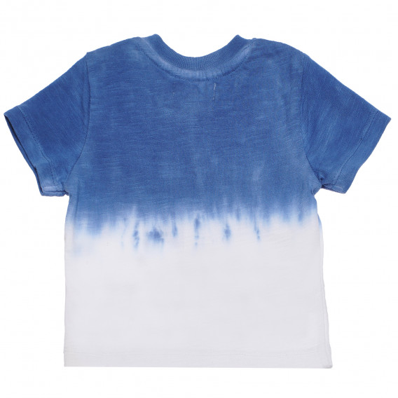 Tricou din bumbac pentru băieți, albastru și alb - Chitară Boboli 154974 2