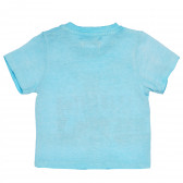 Tricou din bumbac, albastru deschis, pentru bebeluși - Muzică Boboli 154994 2