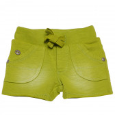 Pantaloni scurți de bumbac pentru bebeluși, verde Boboli 155053 5