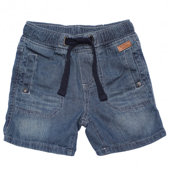 Pantaloni scurți din denim cu talie elastică și șnur, pentru băieți Boboli 155060 5