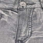 Pantaloni scurți din denim cu efect purtat pentru băieți, gri Boboli 155082 7