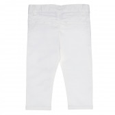 Pantaloni albi, de bumbac, dreapți, pentru fete Boboli 155170 6