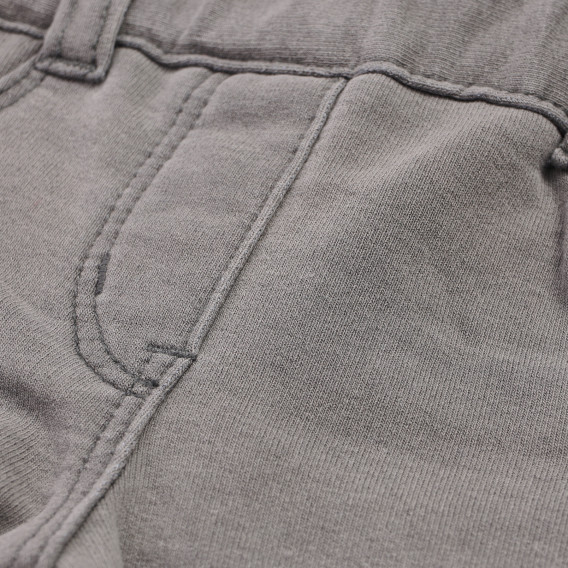 Pantaloni cu talie elastică pentru băieți gri Boboli 155191 3