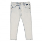 Jeans cu aspect purtat, albastru deschis Boboli 155223 
