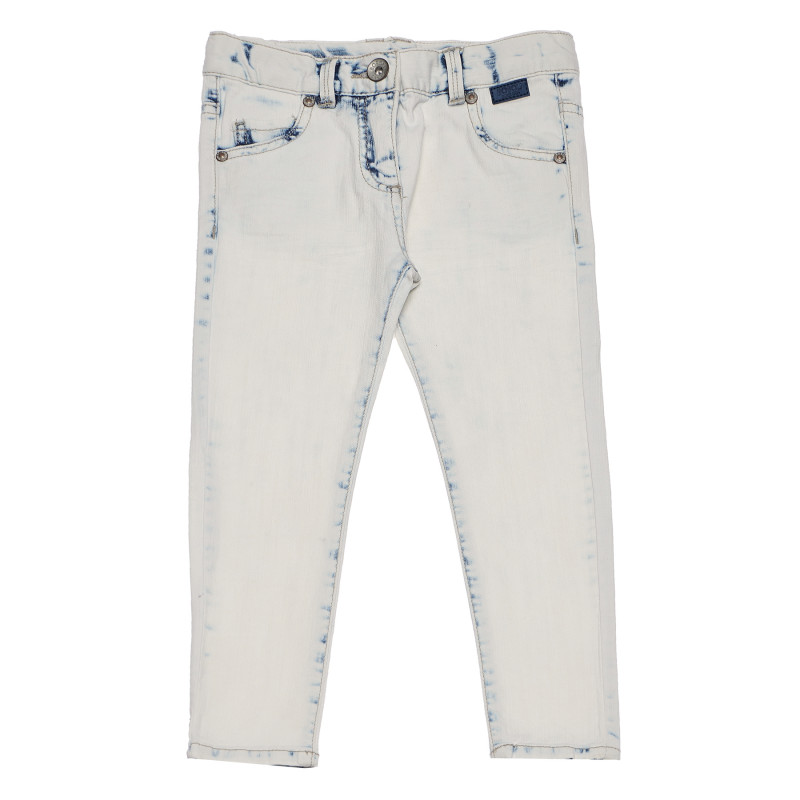 Jeans cu aspect purtat, albastru deschis  155223