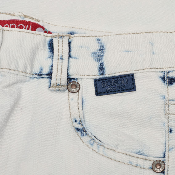 Jeans cu aspect purtat, albastru deschis Boboli 155225 3