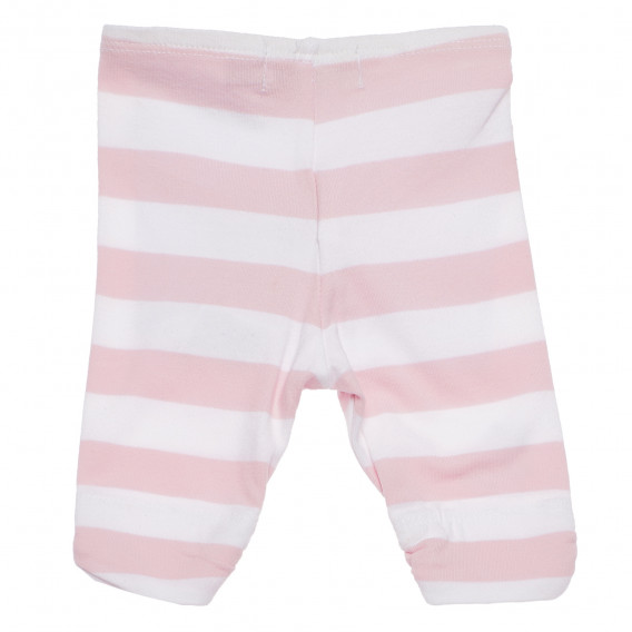 Leggings pentru bebeluși, cu dungi albe și roz Boboli 155302 2