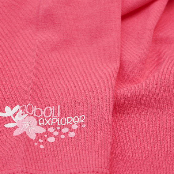 Colanți roz pentru fete cu imprimeu de floricele Boboli 155327 3