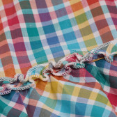 Set de rochie din bumbac cu chiloți în carouri colorate pentru bebeluși Boboli 155467 4