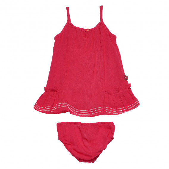 Set de rochie cu chiloți pentru fetițe, roșu Boboli 155481 2