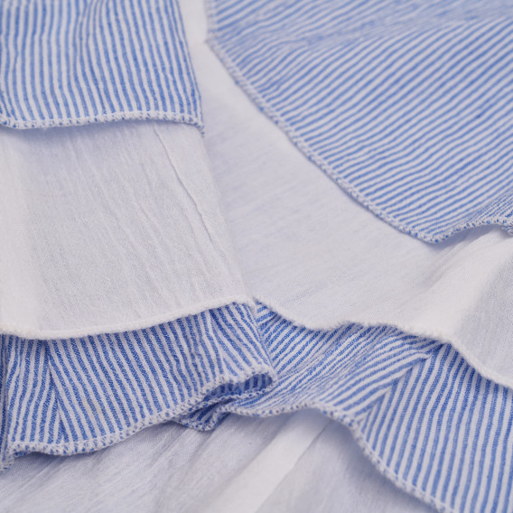 Set de rochie cu chiloți din bumbac pentru copii în alb și albastru Boboli 155487 4