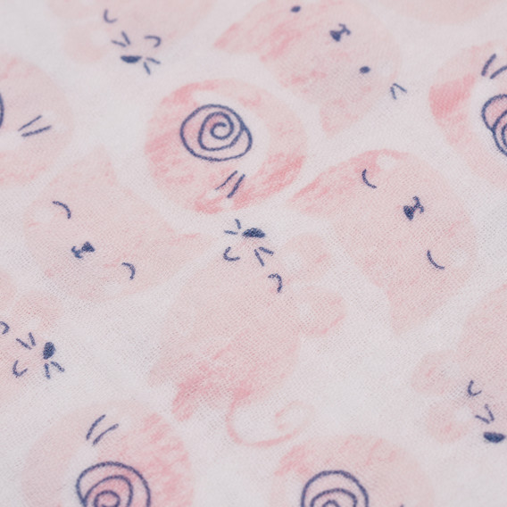 Pătură de bumbac cu imprimeu de pisoi pentru fete, roz Boboli 155673 2