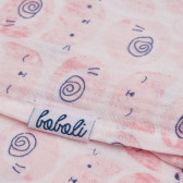 Pătură de bumbac cu imprimeu de pisoi pentru fete, roz Boboli 155674 3