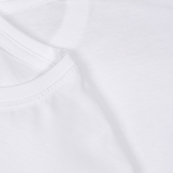 Tricou din bumbac pentru fete, culoare albă Name it 155783 3