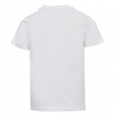 Tricou alb, din bumbac, cu mâneci scurte și imprimeu grafic pentru băieți KIABI 155965 4