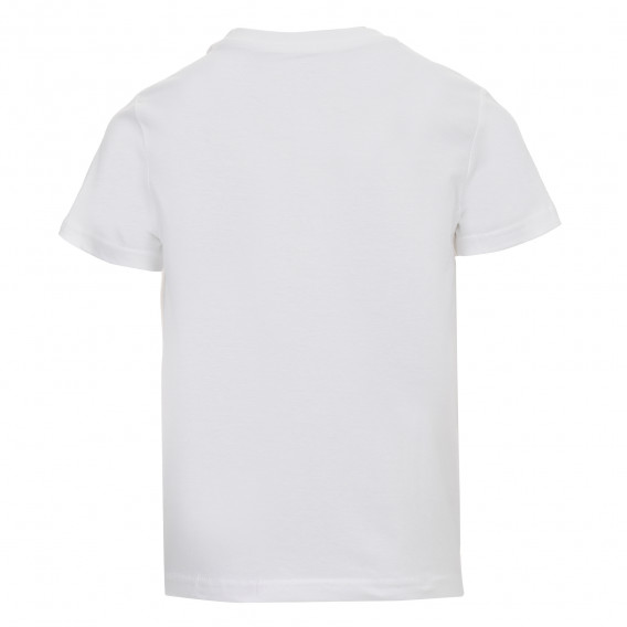 Tricou alb, din bumbac, cu mâneci scurte și imprimeu grafic pentru băieți KIABI 155965 4