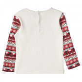 Bluză de bumbac, pentru fete, culoare albă Idexe 156090 4