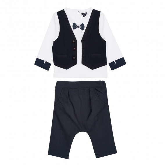 Set din bluză bumbac și pantaloni sport pentru bebeluși KIABI 156092 