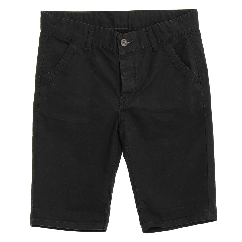 Pantaloni scurți de bumbac de culoare neagră pentru băieți  157228