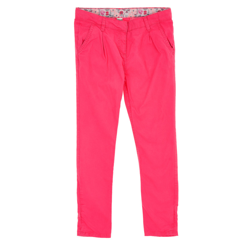 Pantaloni de bumbac pentru fete, roz  157350