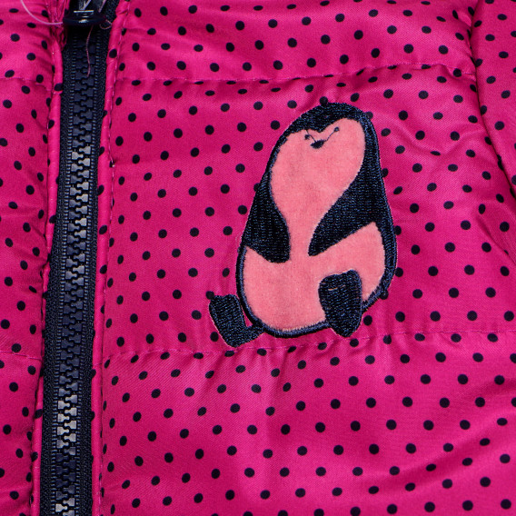 Combinezon pentru bebeluși, roz cu puncte negre Papagino 157672 2