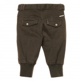 Pantaloni de bumbac maro pentru fete Moodstreet 157766 4