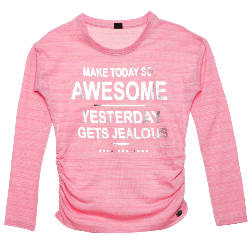 Bluză roz cu imprimeu pentru fete  157780
