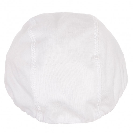 Șapcă de bumbac în alb pentru băieți Benetton 158012 3