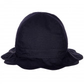 Pălărie de bumbac cu fundiță  în albastru pentru fete Benetton 158069 3