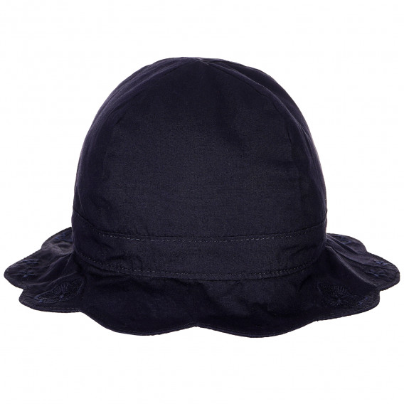 Pălărie de bumbac cu fundiță  în albastru pentru fete Benetton 158069 3