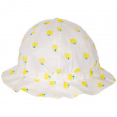 Pălărie din bumbac cu imprimeu albă pentru fete Benetton 158078 2