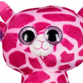 Girafă de pluș cu ochi brocart - roz, 18 cm Amek toys 159491 2