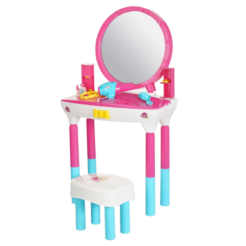 Centru de înfrumusețare Barbie  cu oglindă și scaun, 80 cm  159496