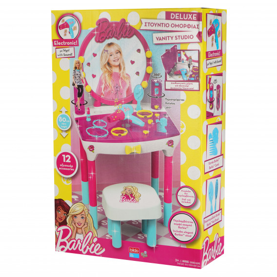 Centru de înfrumusețare Barbie  cu oglindă și scaun, 80 cm Bildo 159497 2