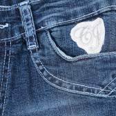 Jeans pentru fete de culoare albastră cu buzunare în față și spate Complices 159652 2