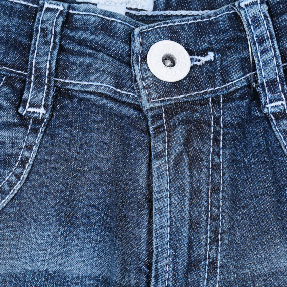 Jeans pentru fete de culoare albastră cu buzunare în față și spate Complices 159653 3