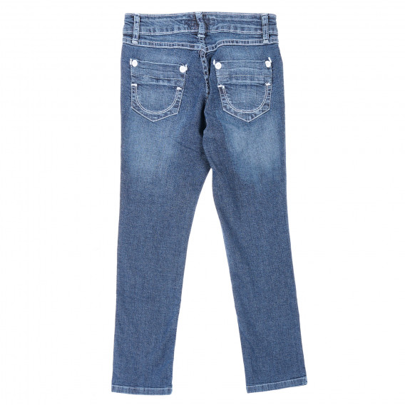 Jeans pentru fete de culoare albastră cu buzunare în față și spate Complices 159654 4