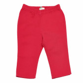 Pantaloni de bumbac roșu, pentru o fată Benetton 159930 