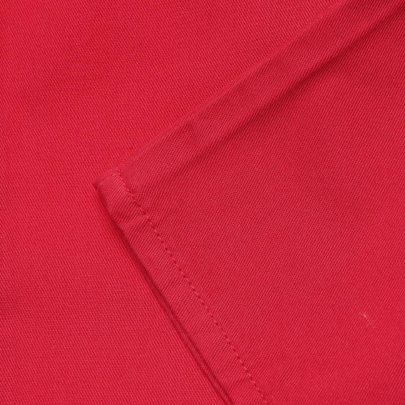 Pantaloni de bumbac roșu, pentru o fată Benetton 159933 4